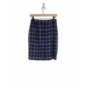 Vintage Blue Boucle Tweed Skirt Sz 6